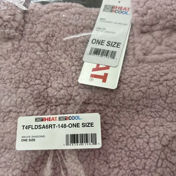 32 degrees Cozy Sherpa Tote Bag "Mauve Shadows" teddy bear fabric NWT - Picture 4 of 6